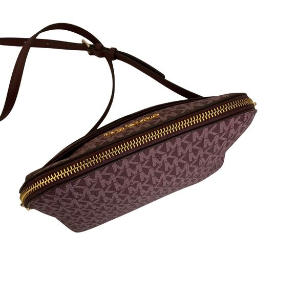 Michael Kors Jet Set Burgundy/Purple Crossbody Bag Coated canvas - Picture 8 of 12